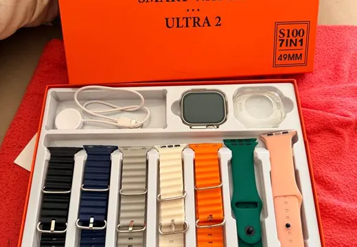 Smart Watch Ultra 2 49MM – 7 Kordonlu Set – Kutulu – Temiz