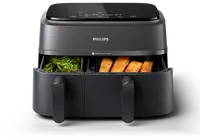 Philips 3000 Serisi NA350/00 Çift Hazneli Airfryer – Sıfır & 2