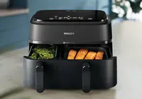 Philips 3000 Serisi NA350/00 Çift Hazneli Airfryer – Sıfır & 1
